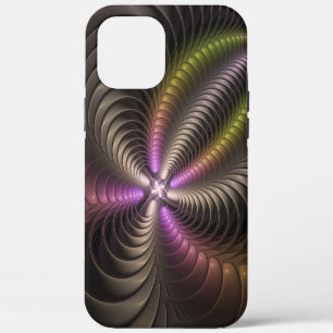 Abstracte glanzende trippy kleurrijke 3D fractale iPhone 12 Pro Max Hoesje