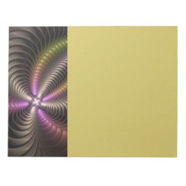 Abstracte glanzende trippy kleurrijke 3D fractale  Notitieblok