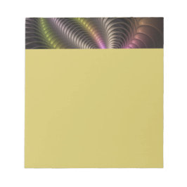 Abstracte glanzende trippy kleurrijke 3D fractale  Notitieblok