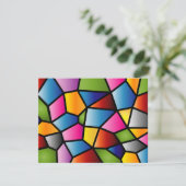 Abstracte Glas in lood Uitnodiging (Staand voorkant)