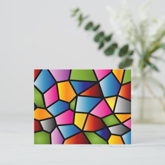 Abstracte Glas in lood Uitnodiging (Staand voorkant)