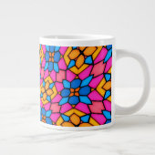 Abstracte glasbloemen grote koffiekop (Rechts)