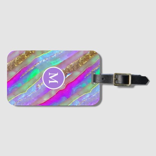 Abstracte glaskunst bagagelabel (Voorkant (horizontaal))