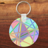 Abstracte glaskunst draden sleutelhanger (Voorkant)