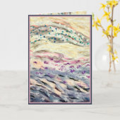 Abstracte glasvezelkunst met roomzwart roze kaart (Gele Bloem)