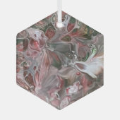 Abstracte glazen sierbloem glas ornament (Voorkant)