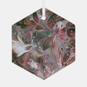 Abstracte glazen sierbloem glas ornament (Achterkant)