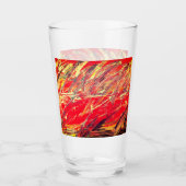 Abstracte glazen tuimelaar "Feather Blast" (Voorkant)