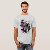 Abstracte Glitch Collage Straatkunst T-shirt (Voorkant volledig)
