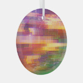 Abstracte glitch: textuur van testscherm glas ornament (Voorkant Rechts)