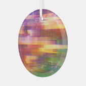 Abstracte glitch: textuur van testscherm glas ornament (Voorkant links)