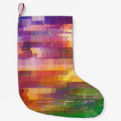 Abstracte glitch: textuur van testscherm kleine kerstsok (Voorkant)