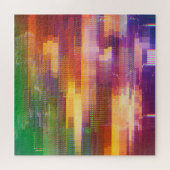 Abstracte glitch: textuur van testscherm legpuzzel (Horizontaal)