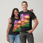 Abstracte glitch: textuur van testscherm t-shirt (Unisex)
