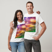 Abstracte glitch: textuur van testscherm t-shirt (Unisex)