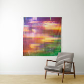 Abstracte glitch: textuur van testscherm wandkleed (In situ)