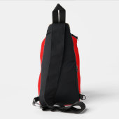 Abstracte glitchkunst Digitale vervorming raster Sling Bag (Achterkant)