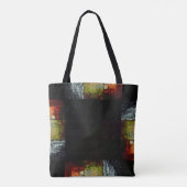 Abstracte glitchkunst Digitale vervorming raster Tote Bag (Achterkant)