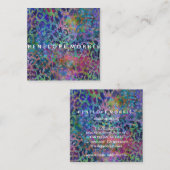 Abstracte Glitter Beauty-stylist afdrukken Vierkante Visitekaartje (Voorkant / Achterkant)