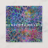 Abstracte Glitter Beauty-stylist afdrukken Vierkante Visitekaartje (Voorkant)