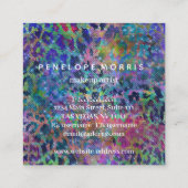 Abstracte Glitter Beauty-stylist afdrukken Vierkante Visitekaartje (Achterkant)