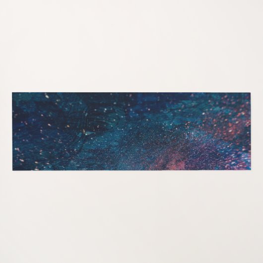 Abstracte Glitter Galaxy Verfpatroon Yogamat (Achterkant (horizontaal))