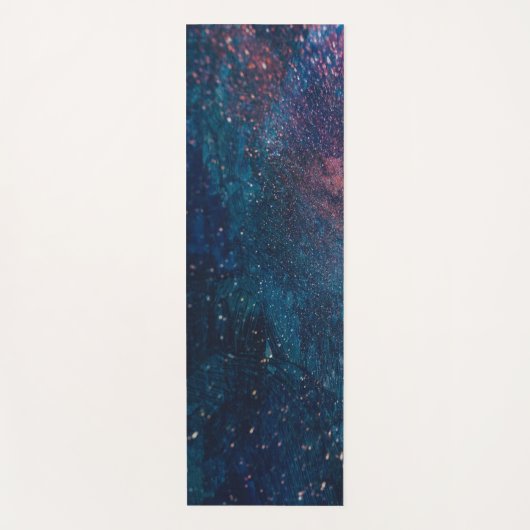 Abstracte Glitter Galaxy Verfpatroon Yogamat (Voorkant)