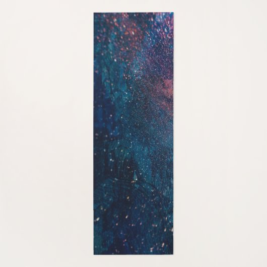 Abstracte Glitter Galaxy Verfpatroon Yogamat (Achterkant)