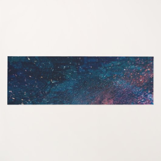Abstracte Glitter Galaxy Verfpatroon Yogamat (Voorkant (horizontaal))