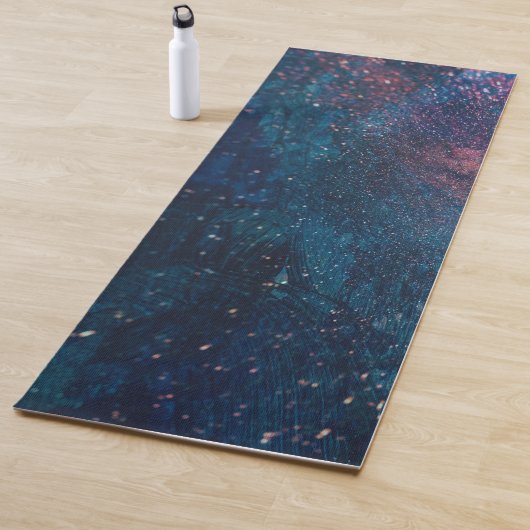 Abstracte Glitter Galaxy Verfpatroon Yogamat (In situ)