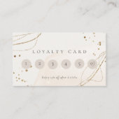 Abstracte Glitter Ivory Gold 6 Punch Loyalty Visitekaartje (Voorkant)