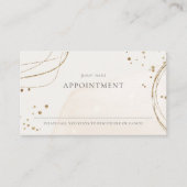 Abstracte Glitter Ivory Gold Appointinder Visitekaartje (Voorkant)