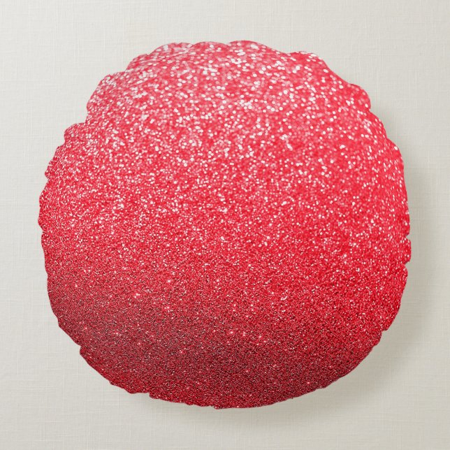 Abstracte glitter licht achtergrondabstract, grafi rond kussen (Voorkant)