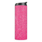 Abstracte glitter lichtachtergrond. de-focusedback thermosbeker (Gedraaid links)