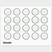 Abstracte Glitter Strata Border Wedding Green ID90 Ronde Sticker (Vel)