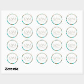 Abstracte Glitter Strata Border Wedding ID903 Ronde Sticker (Vel)