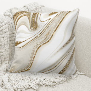 Abstracte Glitter Strata Ivory ID903 Kussen