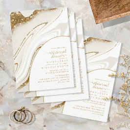 Abstracte Glitter Strata Rehearsal Dinner Ivr ID90