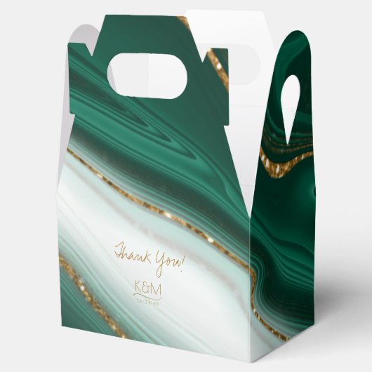 Abstracte Glitter Strata Wedding Bedankt V2 Gr ID9 Bedankdoosjes (Geopend)