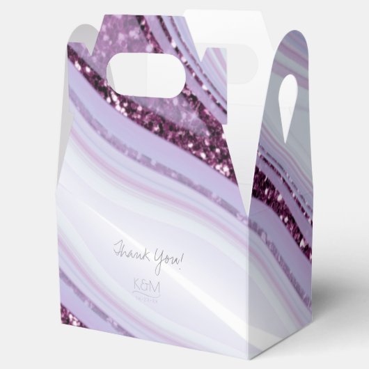 Abstracte Glitter Strata Wedding Bedankt V2 Llc ID Bedankdoosjes (Geopend)