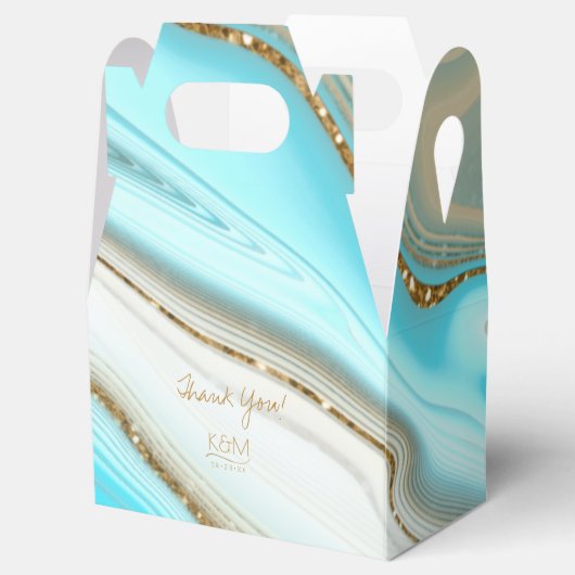 Abstracte Glitter Strata Wedding Bedankt V2 Tl ID9 Bedankdoosjes (Geopend)