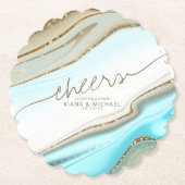 Abstracte Glitter Strata Wedding Cheers ID903 Kartonnen Onderzetters (Voorkant)