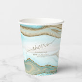 Abstracte Glitter Strata Wedding Cheers ID903 Papieren Bekers (Achterkant)