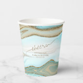 Abstracte Glitter Strata Wedding Cheers ID903 Papieren Bekers (Voorkant)