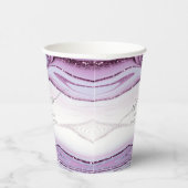 Abstracte Glitter Strata Wedding Cheers Lila ID903 Papieren Bekers (Rechts)