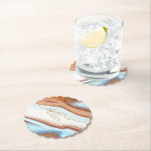 Abstracte Glitter Strata Wedding Cheers SW ID903 Kartonnen Onderzetters (Insitu)