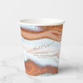 Abstracte Glitter Strata Wedding Cheers SW ID903 Papieren Bekers (Achterkant)