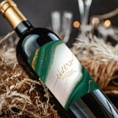 Abstracte Glitter Strata Wedding Cheers Wt Gr ID90 Wijn Etiket