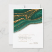 Abstracte Glitter Strata Wedding Dank je Gr ID903 Bedankkaart (Achterkant)