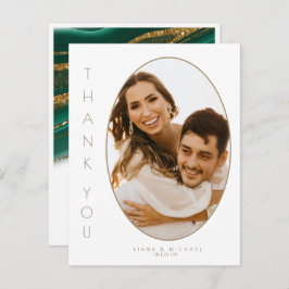 Abstracte Glitter Strata Wedding Dank je Gr ID903 Bedankkaart